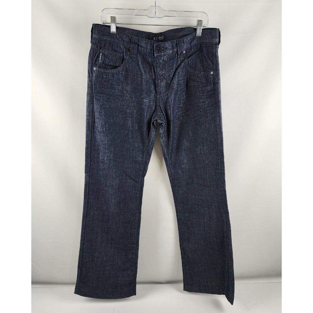 SOLD OUT AJ Armani Jeans Mens 32 Blue Classic Wash Straight Leg Denim (32x30)